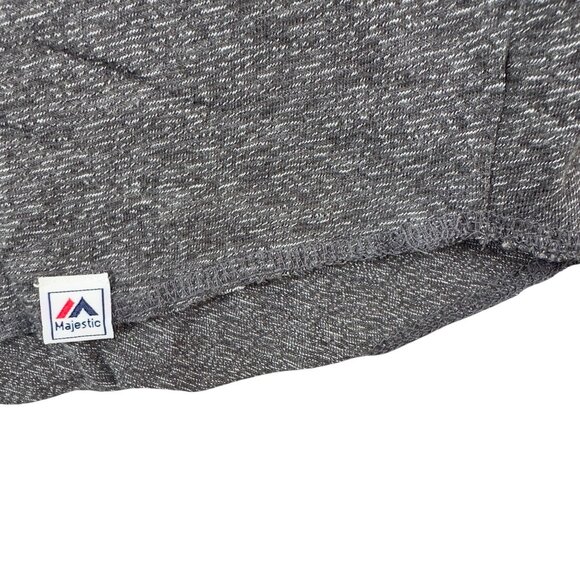 Pittsburgh Steelers T-Shirt Men S Majestic Charcoal Static Marled Raglan - Picture 3 of 9